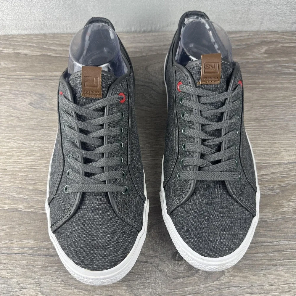 Ben Sherman Shoes Mens Size 9 Gray Canvas Casual Sneaker Lined Fabric 42